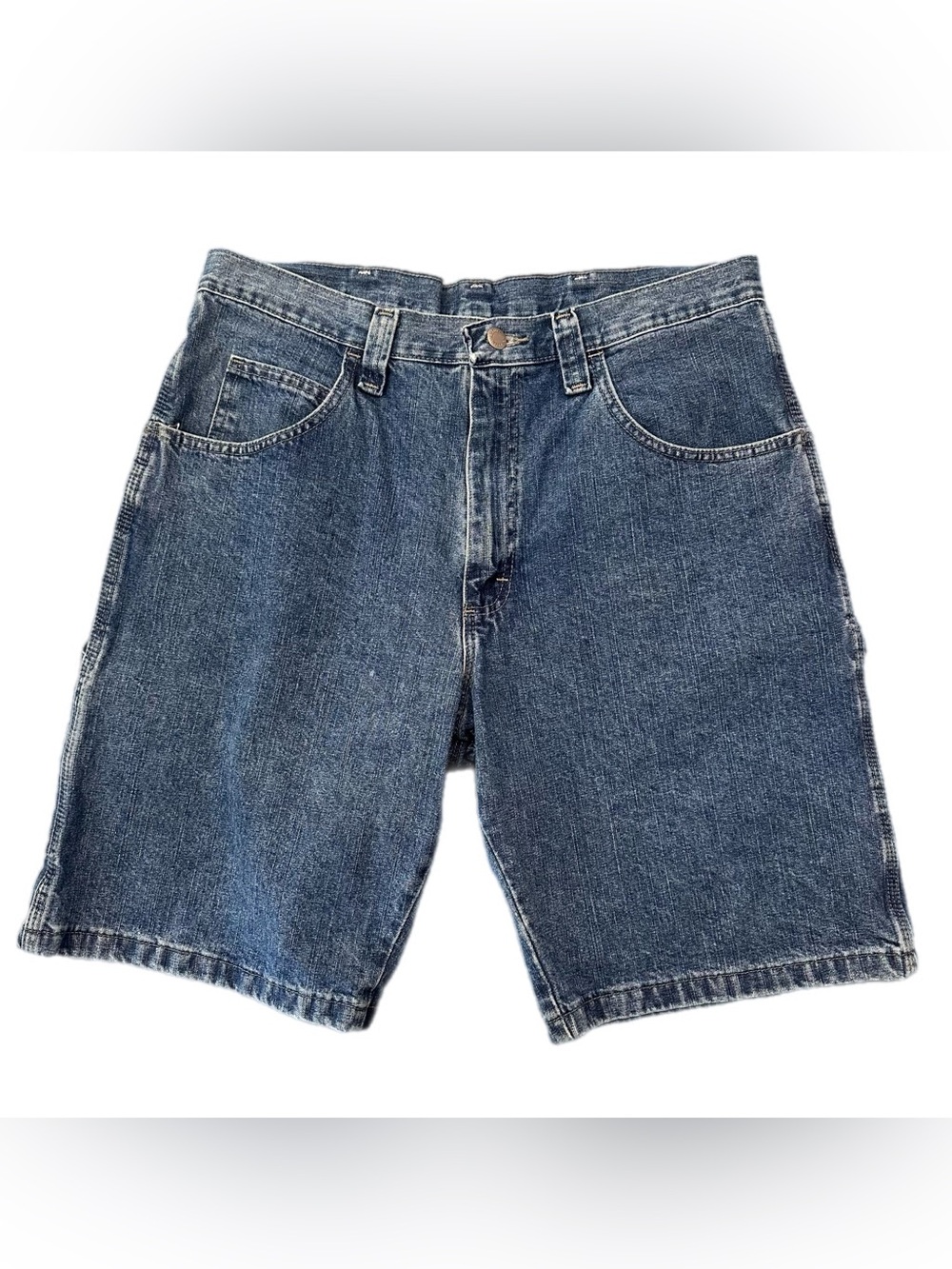 Vintage Wrangler 100% cotton Carpenter Denim Shorts Men’s Size 34 Made in Mexico